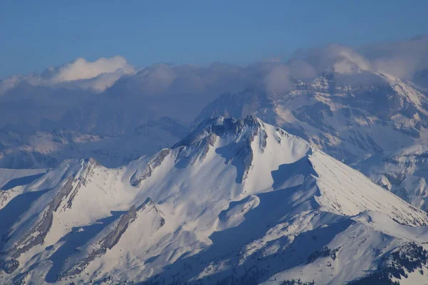 Picos Cubiertos Nieve Vistos Desde Monte Pilatus —  Fotos de Stock
