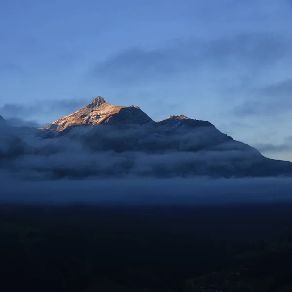 Pico Sol Monte Oldehore Início Manhã — Fotografia de Stock