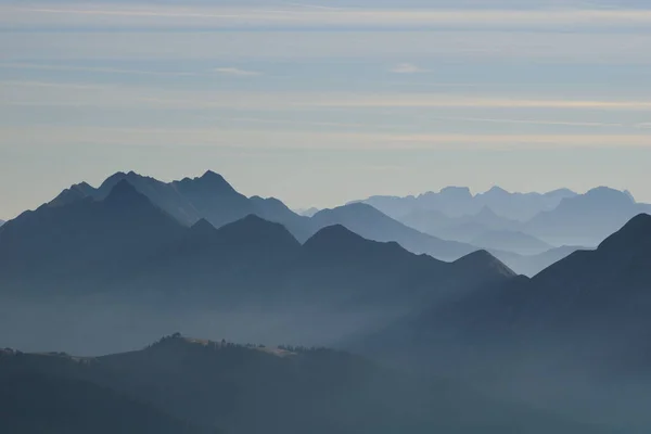 Esboços Monte Brienzer Rothorn Outras Montanhas Vistas Monte Niederhorn Suíça — Fotografia de Stock