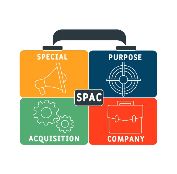 Spac Special Purpose Acquisitie Bedrijf Symbool Business Spac Special Purpose — Stockvector