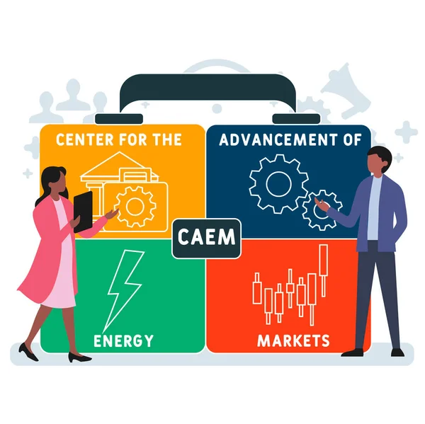 Caem Center Advancement Energy Markets Acronyme Concept Entreprise Contexte Concept — Image vectorielle