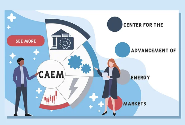 Caem Center Advancement Energy Markets Akronym Affärsidé Bakgrund Vektor Illustration — Stock vektor