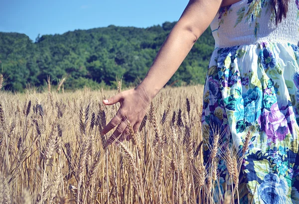 Naturaleza mano humana — Foto de Stock