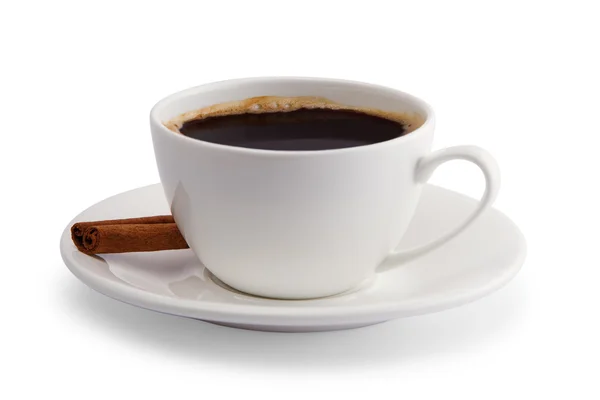 Una tazza di caffè con cannella — Foto Stock