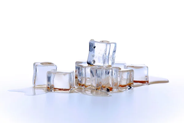 Ice cubes in liquid — Stock Photo, Image