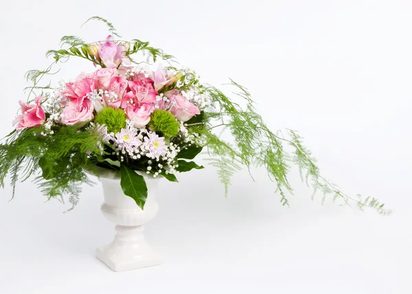 Bunch of flowers on white background — Stock Photo, Image