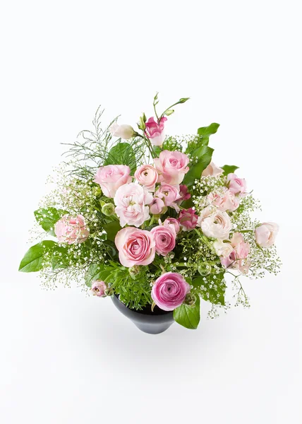 Ramo de flores de rosa sobre fondo blanco — Foto de Stock