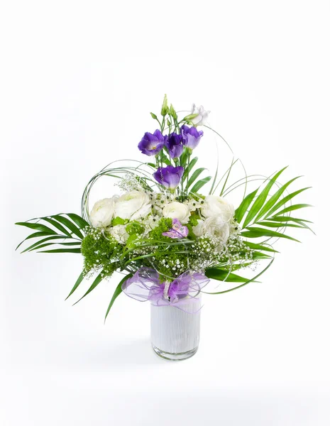 Bunch of flowers on white background — Stock Photo, Image