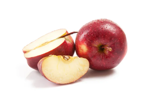 Several red apples on white background — Stock Photo, Image