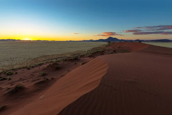 Zon Kleur Hemel Geel Voor Zonsopgang Namib Woestijn Namibië — Stockfoto