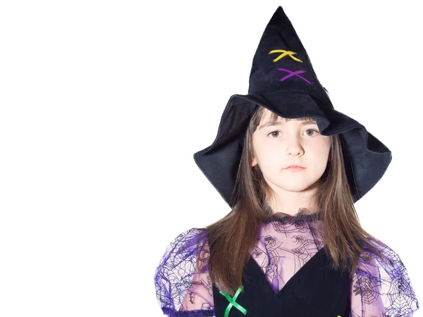 魔術師の衣装の女の子の肖像画 — ストック写真