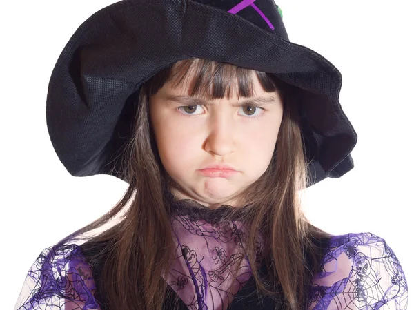 Retrato de niña en traje de mago — Foto de Stock