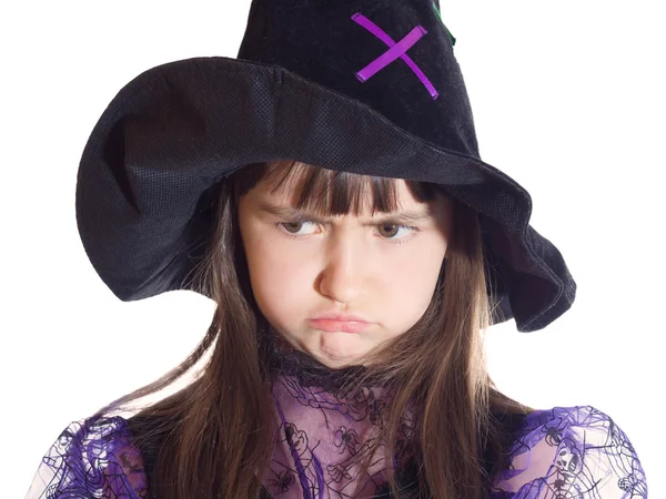 Retrato de niña en traje de mago — Foto de Stock