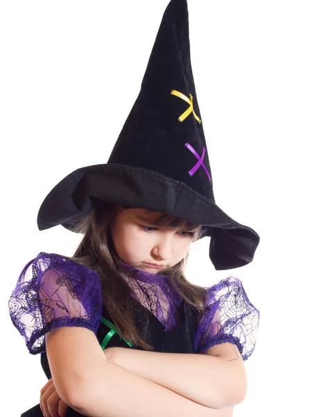 Portrait of girl in magician costume — Stock Photo, Image