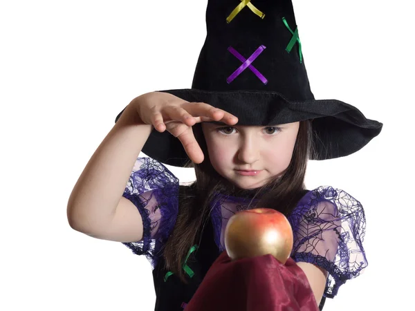 Portrait of girl in magician costume — Stock Photo, Image