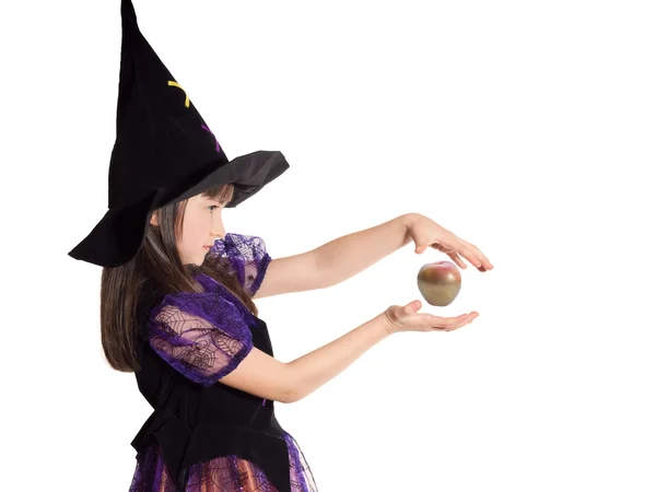 Portrait of girl in magician costume — Stock Photo, Image