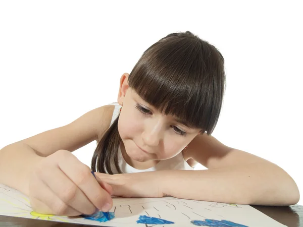 Ritning girl — Stockfoto