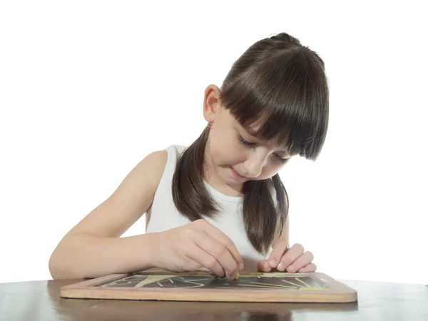 Drawing girl — Stock Photo, Image