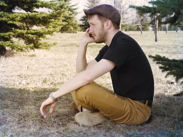 Man at the meadow — Stock Photo, Image