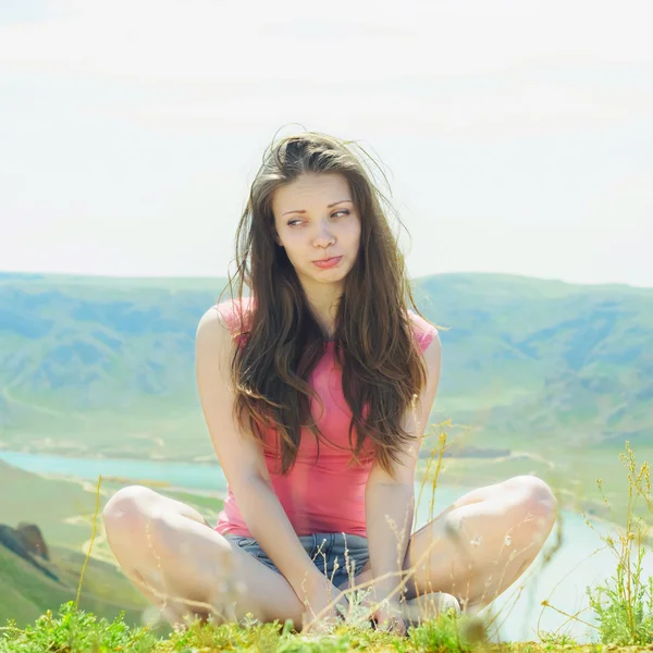 Young women at nature — Stock Photo, Image