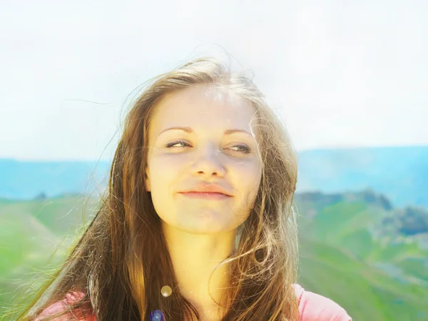 Young women at nature — Stock Photo, Image