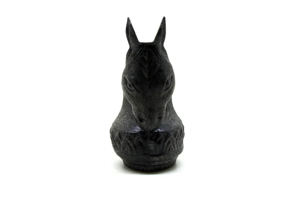 Black horse chess icon — Stock Photo, Image