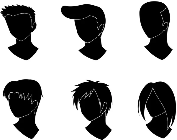 Set of men haircut design — Stock Vector