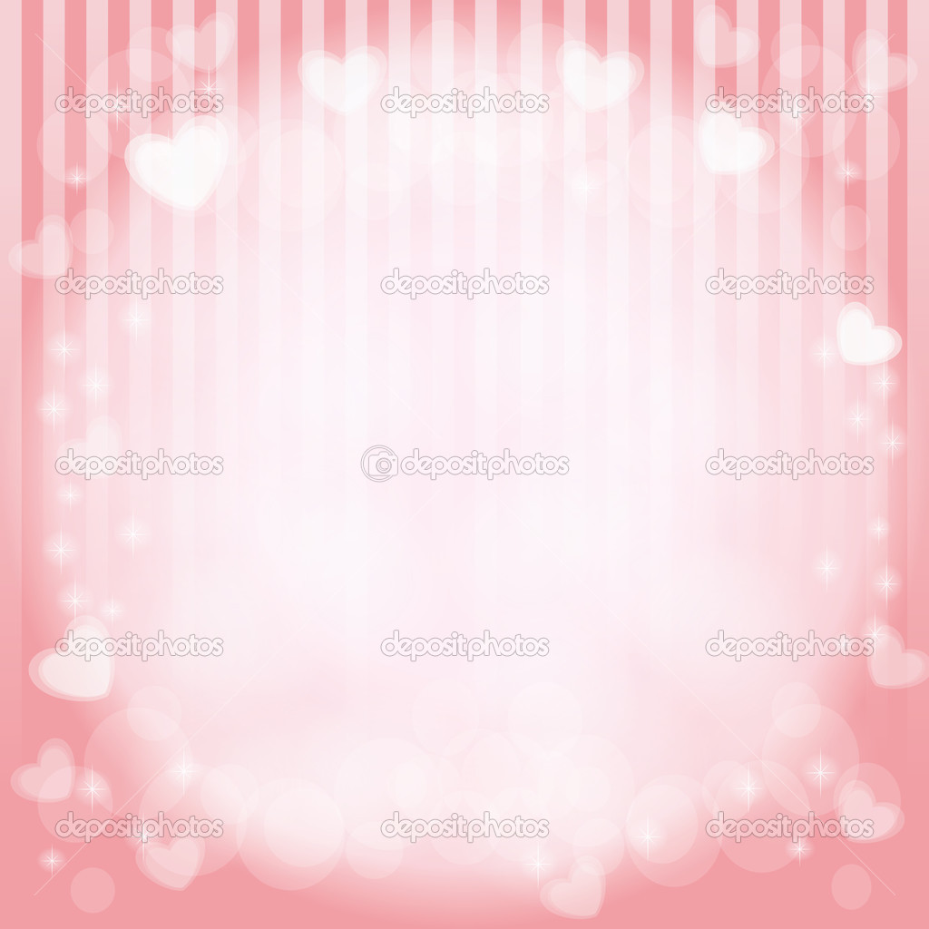 Hearts in pink vector background