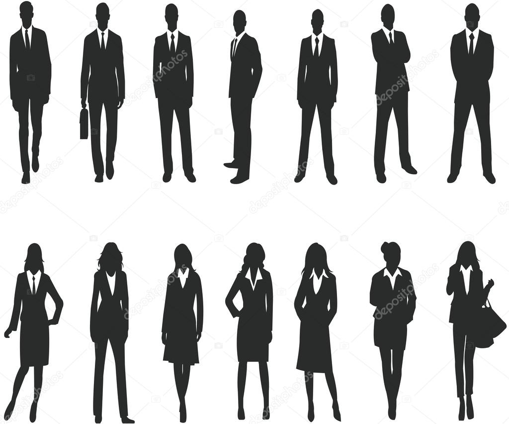 Silhouette for business people