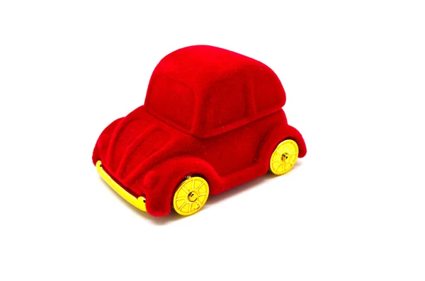 Rode auto gift box voor sieraden — Stockfoto
