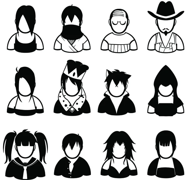 People icon in various uniform — Stock Vector
