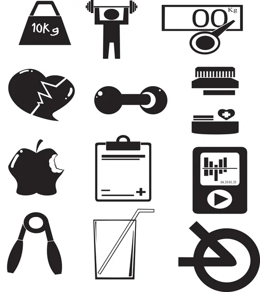 Fitness Pictogrammen — Stockvector