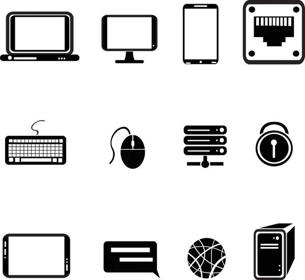 Computer equipment icons — Stock Vector