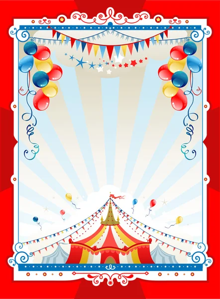 Bright circus frame — Stock Vector