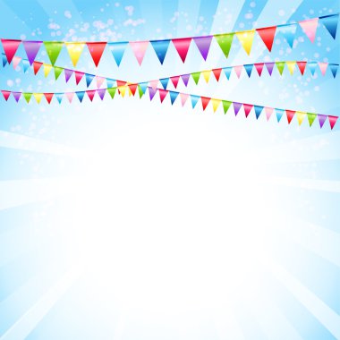 Festive background with flags clipart