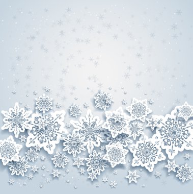 Abstract background with snowflakes clipart