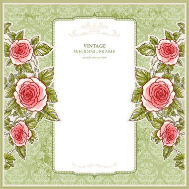 Güllü düğün için vintage arka plan