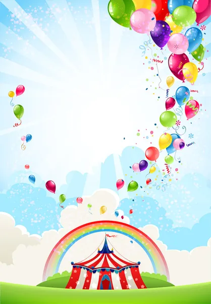 Circus feestelijke achtergrond — Stockvector