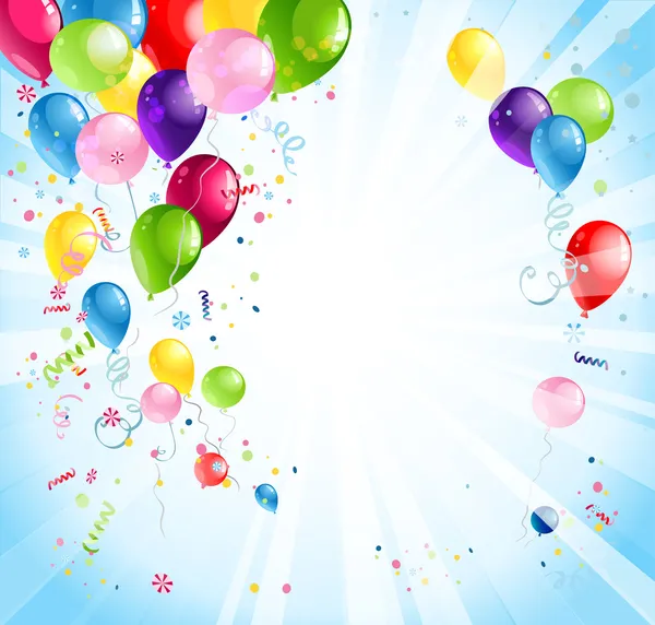 parlak balonlar ile tatil