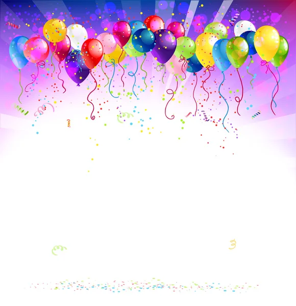 Festlicher Hintergrund mit Luftballons — Stockvektor