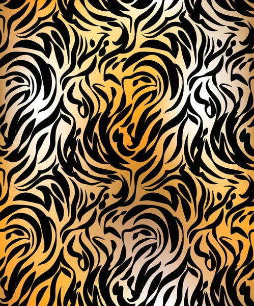 Piel de tigre abstracta — Vector de stock