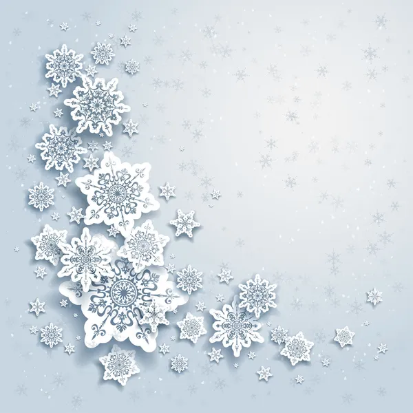 Kar taneleriyle kış arkaplanı