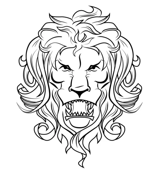 Lion head — Stock Vector