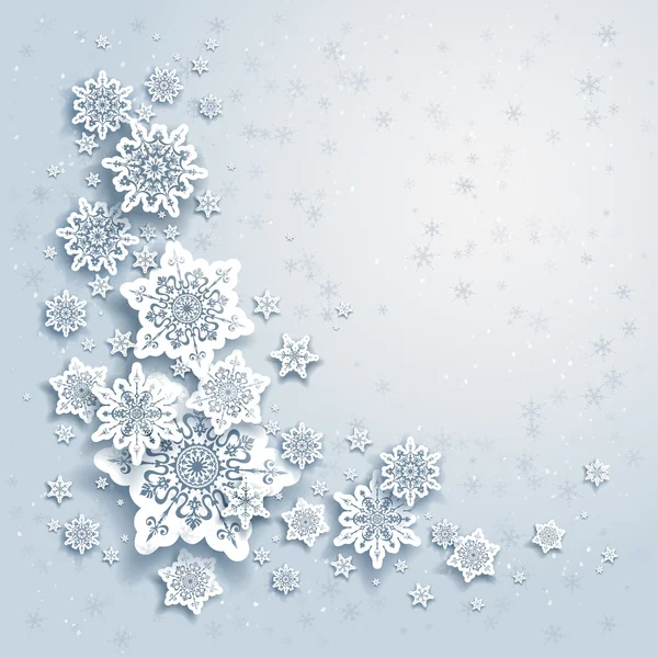 Sfondo invernale con fiocchi di neve Grafiche Vettoriali