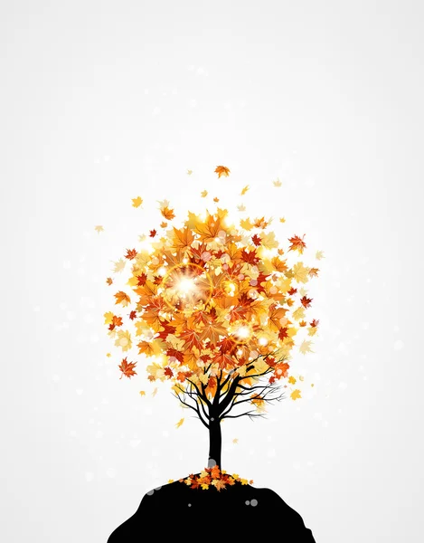 Árbol solitario — Vector de stock