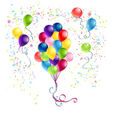 Bunch of balloons clipart