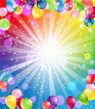 Festive background with balloons clipart