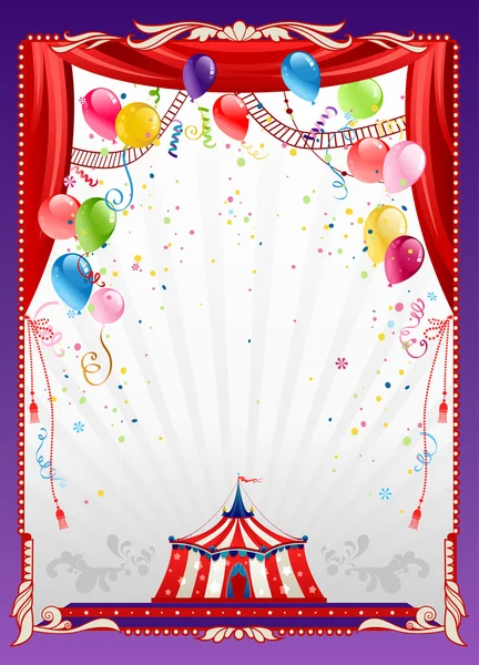 Circus achtergrond met ballonnen — Stockvector