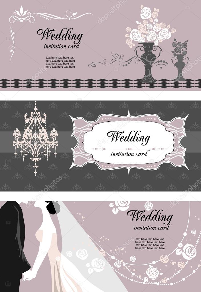 Wedding cards with space for text