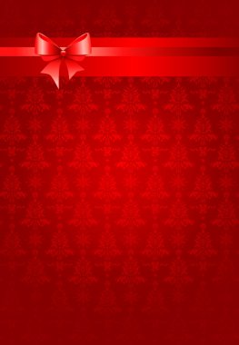 kurdele ile kırmızı yılbaşı tatil arka plan